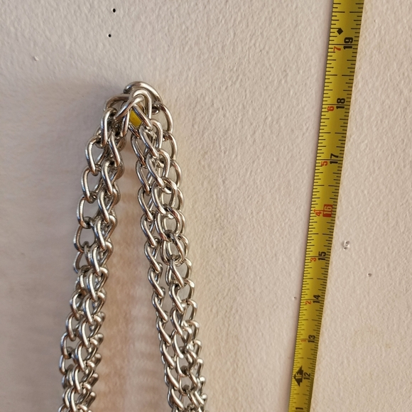 BIG BUDDHA Metallic Purple Silver Sequin Silver Chain Straps Slouchy Hobo Bag - Picture 12 of 13